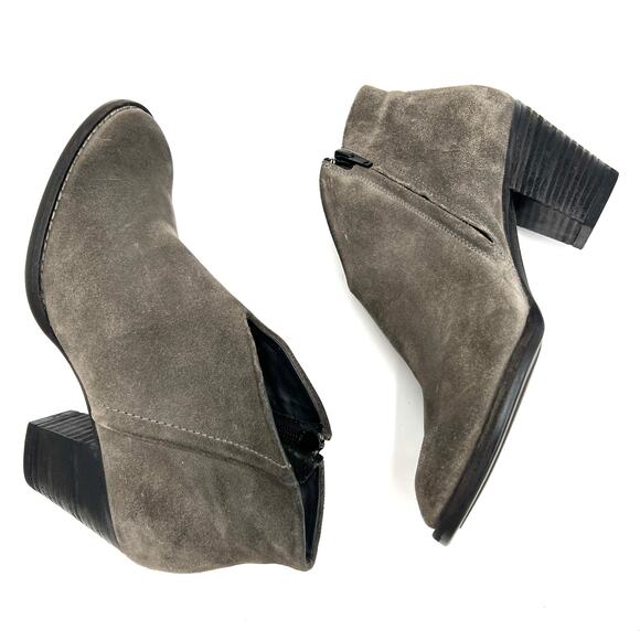 Paul Green Delgado Ankle Booties Gray Suede Size 6.5 - Picture 4 of 8